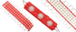 Nalepovací tříbodová LED dioda červená 3xkulatá dioda