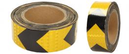 Reflexní lepící páska šipky žlutá-černá 