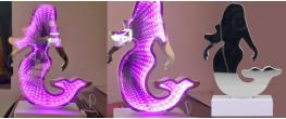 3D USB Lampa Mořská Panna