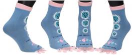 Ponožky Toe Socks Světle Modré s designem