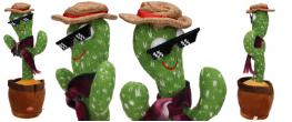 Tančící kaktus Dancing Music 3 Songy s brýlemi a kloboukem