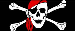 Pirátská vlajka o rozměru 90x150cm