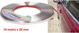 Lepící chromovaný pás 15m šíře 25 mm