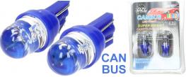 Žárovky 1LED 12V T10 modrá Can-Bus 2ks HT-9188