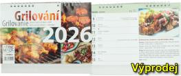 Stolní týdenní kalendář Grilování 2026