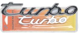 Kovová samolepka 3D TURBO (13 × 2,5 cm)