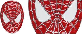 Kovová Samolepka Spiderman 3D – hlava (8 × 5,5 cm) červená