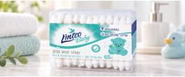 Papírové vatové tyčinky Linteo BABY 65ks – box