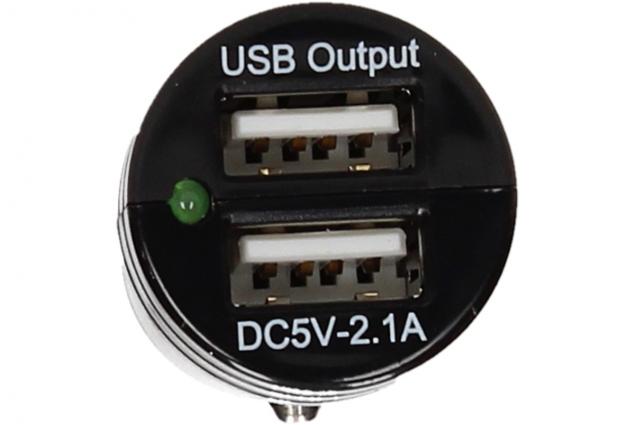 USB adaptér 12V/24V 2100mA 2v1
