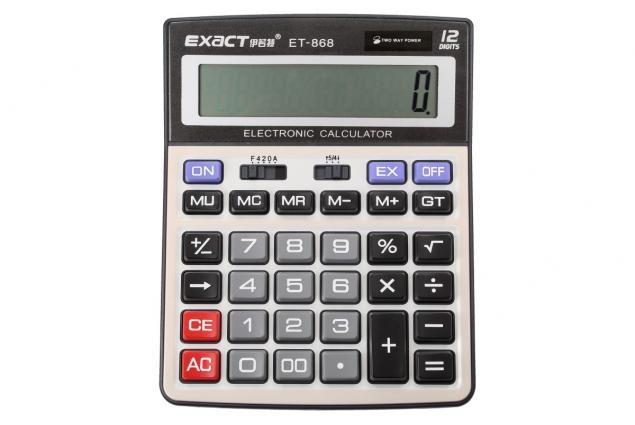 Velká digitální kalkulačka Exact ET-868