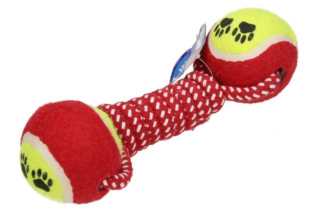 Foto 2 - Hračka pro psa provaz s tenisáky a ťapkami