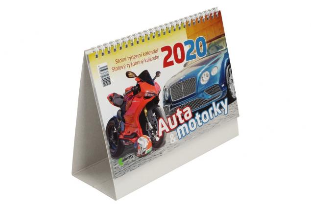 Kalendář 2020 Auta a Motorky 22 x 17 cm