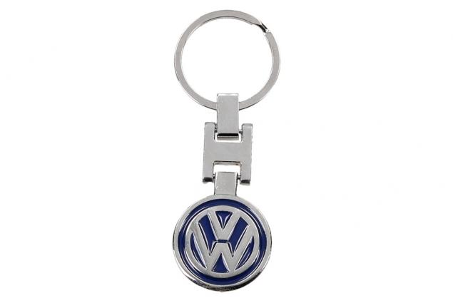Klíčenka - znak Volkswagen CHROM modrá 3 cm