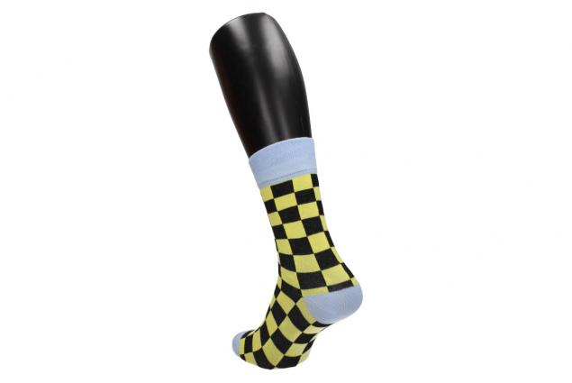 Ponožky žluto - černá šachovnice