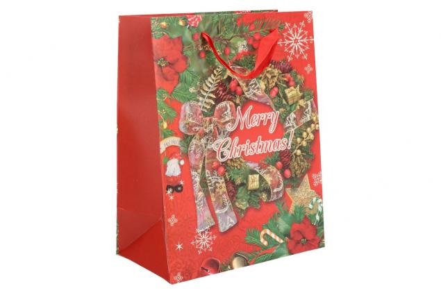 Dárková vánoční taška Merry Christmas 23x18 cm