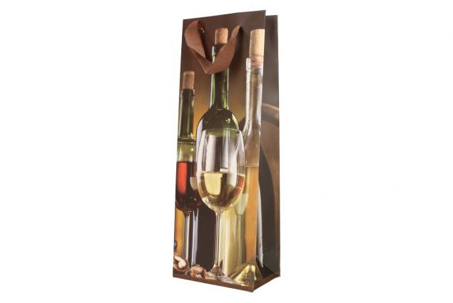 Dárková taška na víno různé druhy vín 36x12 cm