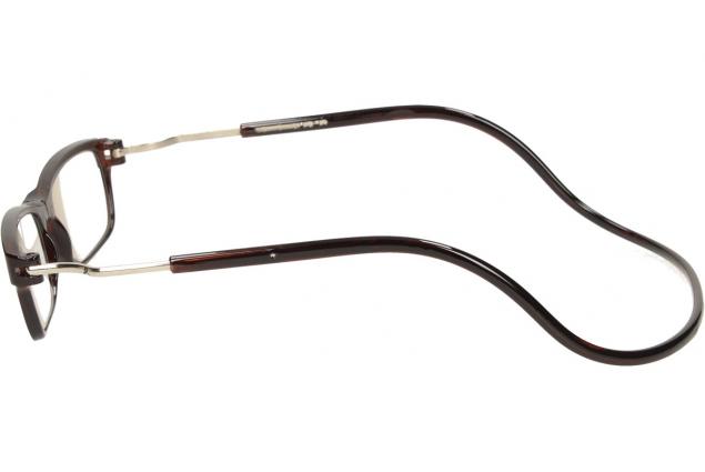 Dioptrické brýle s magnetem hnědé +2,50