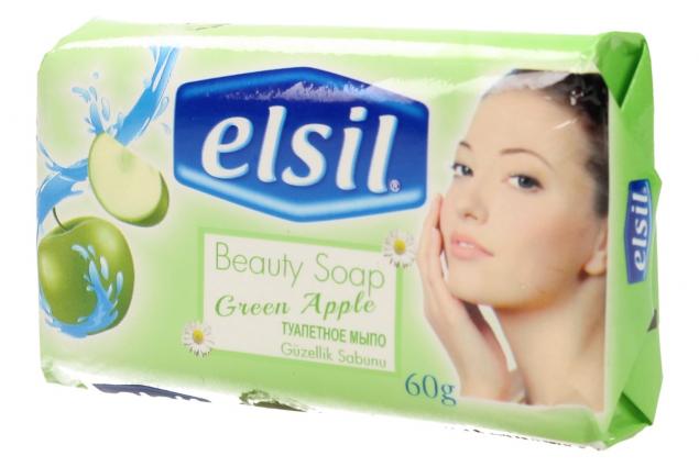 Tuhé mýdlo na obličej i tělo Elsil 60g green apple