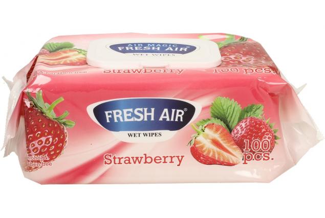 Fresh Air vlhčené ubrousky 100ks Strawberry