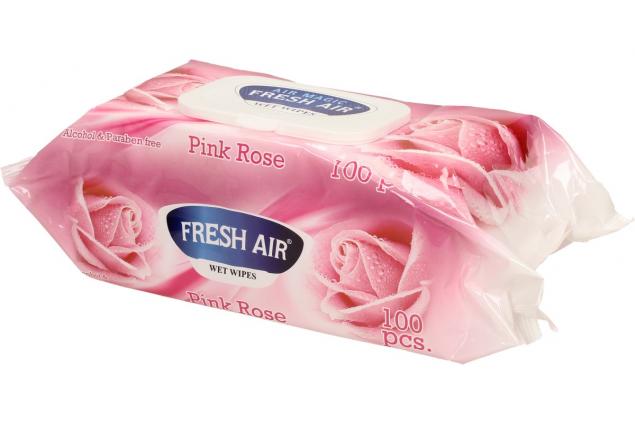 Foto 4 - Fresh Air vlhčené ubrousky 100ks Pink Rose