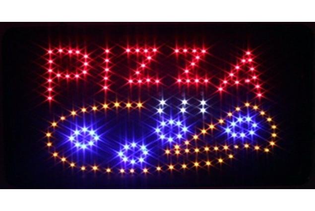 Foto 3 - Barevná světelná LED tabule PIZZA 