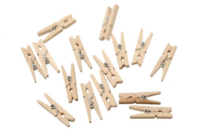 Foto 2 - Dřevěné mini kolíčky sada 15 kusů