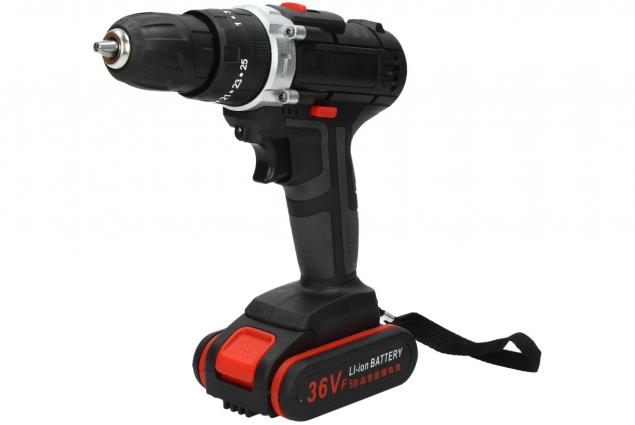Aku vrtačka Drillpro s příklepem 21V včetně 2 kusů 36Vf baterií