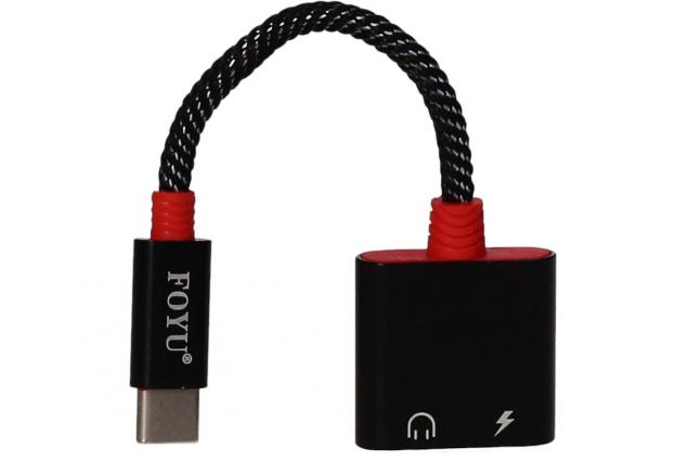 Foto 2 - Adaptér kabel Type-C to Type-C+3,5mm Jack pro sluchátka
