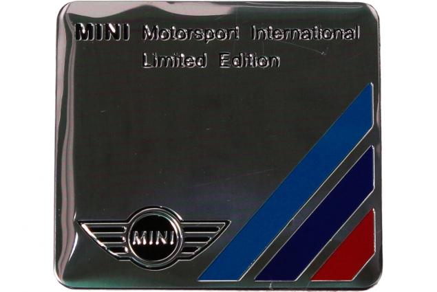 Kovová samolepka Mini Motorsport International Editoion 6cm x 5,5cm