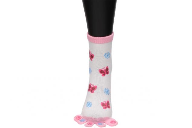 Foto 2 - Ponožky Toe Socks Bílé s designem