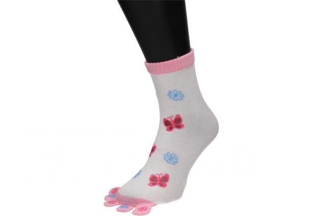 Foto 3 - Ponožky Toe Socks Bílé s designem