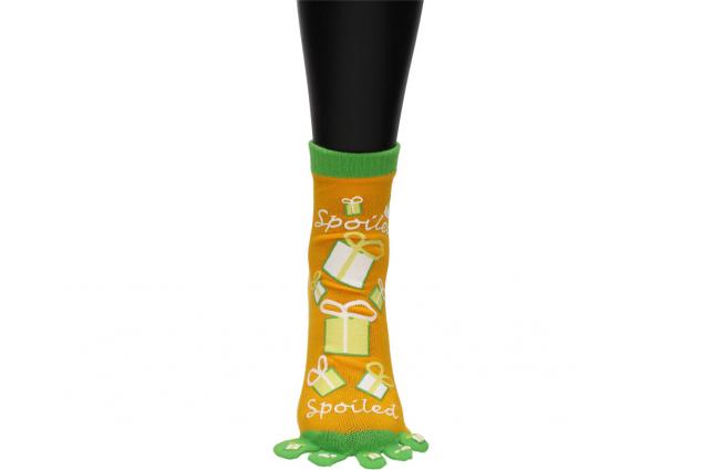 Foto 2 - Ponožky Toe Socks Žluté s designem