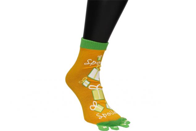 Foto 3 - Ponožky Toe Socks Žluté s designem