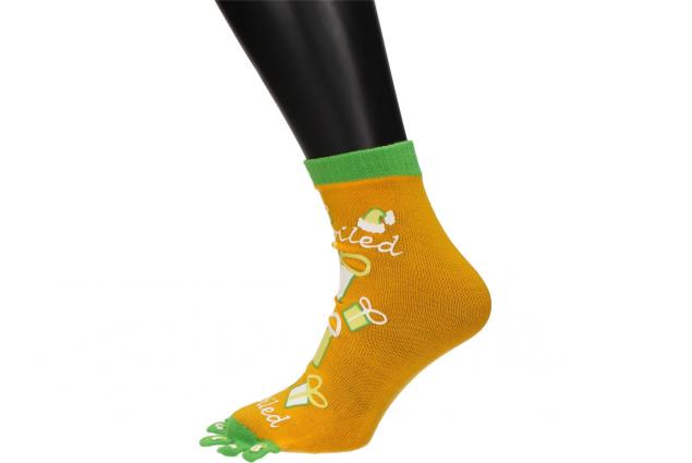 Foto 5 - Ponožky Toe Socks Žluté s designem