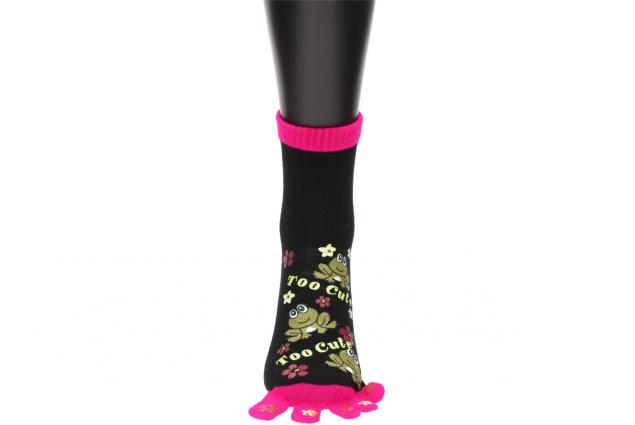 Foto 2 - Ponožky Toe Socks Černé s designem