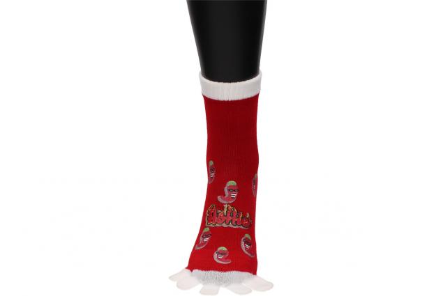 Foto 2 - Ponožky Toe Socks Červené s designem