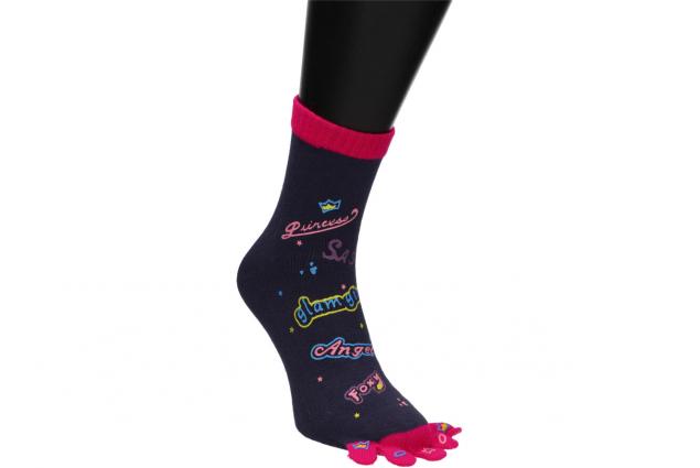 Ponožky Toe Socks Šedé s designem