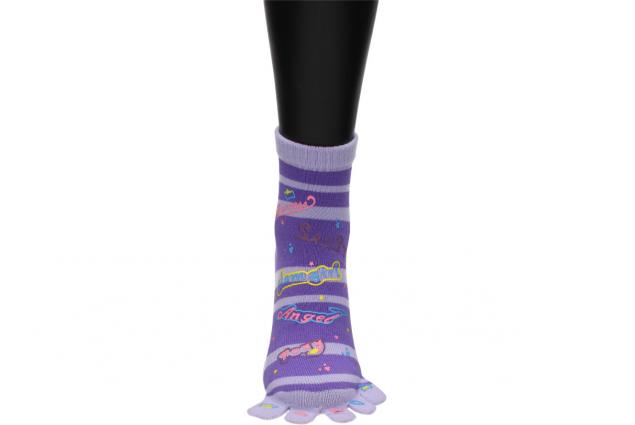 Foto 2 - Ponožky Toe Socks Fialové s designem