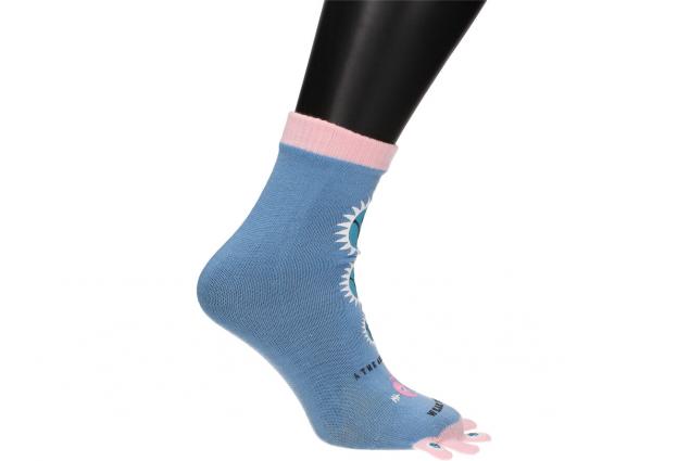 Foto 4 - Ponožky Toe Socks Světle Modré s designem
