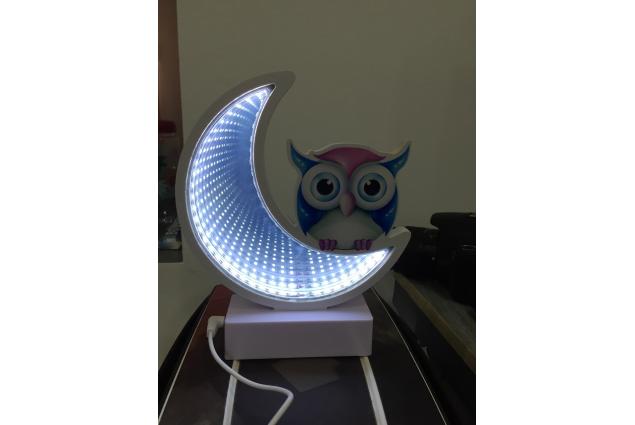 Foto 4 - 3D USB Lampa Sova Na Měsíci