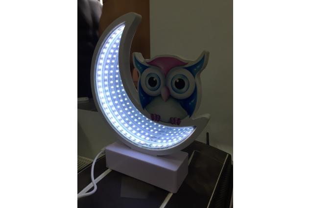Foto 6 - 3D USB Lampa Sova Na Měsíci