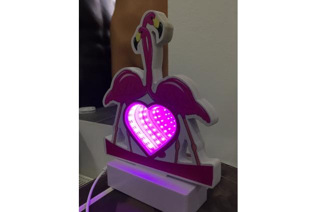 Foto 4 - 3D USB Lampa Dva Zamilovaní Plameňáci