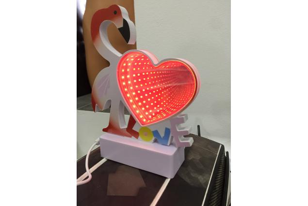 Foto 4 - 3D USB Lampa Plameňák Love