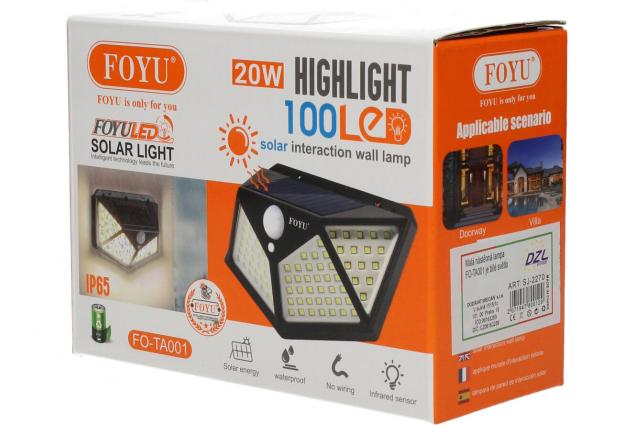 LED solární Světlo FOYU FO-TA001 20W