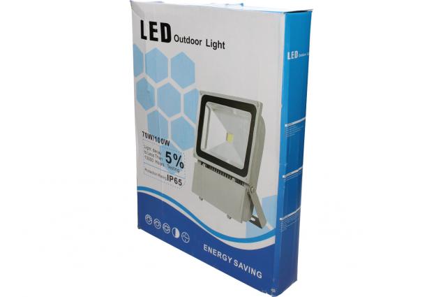 LED výkonný reflektor 100W plochý EU zástrčka