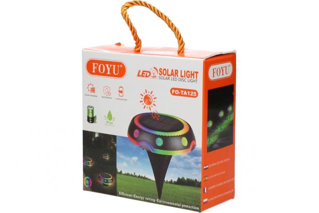 Solární barevné světlo RGB FO-TA125