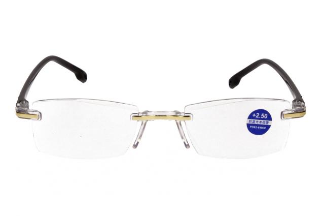 Foto 3 - Dioptrické brýle s antireflexní vrstvou Zlaté +2,50