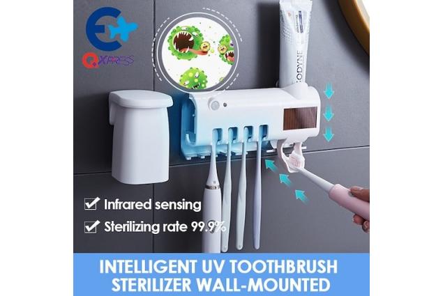 Foto 2 - Elektrický Sterilizer zubních kartáčků s dávkovačem pasty a solárním panelem