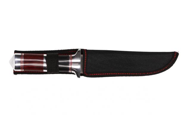 Foto 9 - Lovecký nůž s dírou v čepeli s pouzdrem 28cm