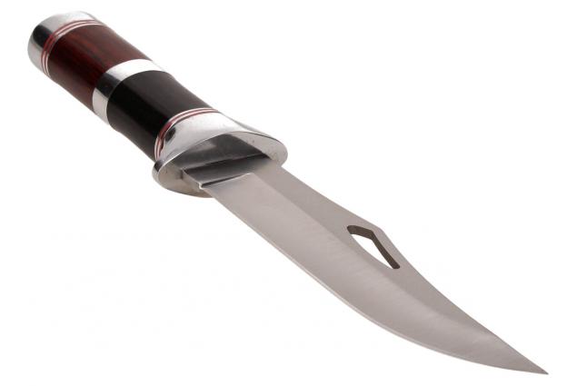 Foto 4 - Lovecký nůž s dírou v čepeli s pouzdrem 28cm